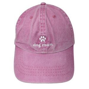 Dog Mom Slideback Hat Pink One Size Adjustable Embroidered 6 Panel Pacific Brim